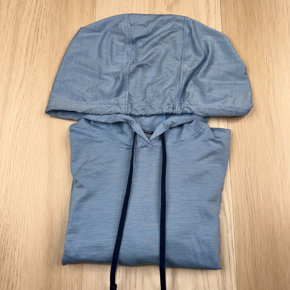 Ridge Merino Womens Blue Long Sleeve Performance Eastern Sierra Hoodie Size XS